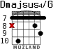 Dmajsus4/G for guitar - option 7