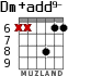 Dm+add9- for guitar - option 4