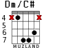 Dm/C# for guitar - option 4