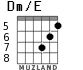 Dm/E for guitar - option 4