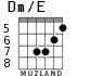Dm/E for guitar - option 5