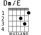 Dm/E for guitar - option 1