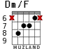 Dm/F for guitar - option 4