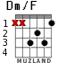 Dm/F for guitar - option 1