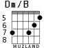 Dm/B for guitar - option 3