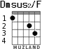 Dmsus2/F for guitar - option 1