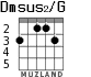 Dmsus2/G for guitar - option 3
