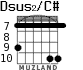 Dsus2/C# for guitar - option 5