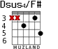 Dsus4/F# for guitar - option 4