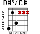 D#5/C# for guitar - option 2