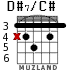 D#7/C# for guitar - option 2