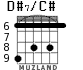 D#7/C# for guitar - option 4