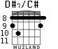 D#7/C# for guitar - option 5