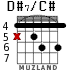 D#7/C# for guitar