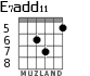 E7add11 for guitar - option 5
