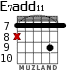 E7add11 for guitar - option 6