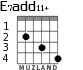 E7add11+ for guitar - option 2