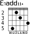 E7add11+ for guitar - option 3