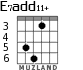 E7add11+ for guitar - option 4