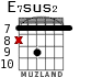 E7sus2 for guitar - option 4