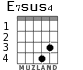 E7sus4 for guitar - option 4