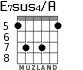 E7sus4/A for guitar - option 6