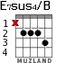 E7sus4/B for guitar - option 2
