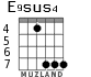 E9sus4 for guitar - option 5