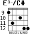 E9-/C# for guitar - option 3
