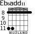 Eb6add11 for guitar - option 2