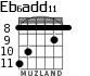 Eb6add11 for guitar - option 1