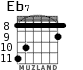 Eb7 for guitar - option 4