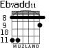 Eb7add11 for guitar - option 2