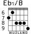 Eb7/B for guitar - option 2