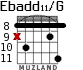 Ebadd11/G for guitar - option 4