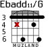 Ebadd11/G for guitar - option 5