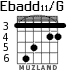 Ebadd11/G for guitar - option 6