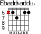 Ebadd9add11+ for guitar - option 1
