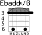 Ebadd9/G for guitar - option 3