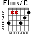 Ebm6/C for guitar - option 4
