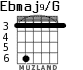Ebmaj9/G for guitar - option 2