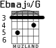 Ebmaj9/G for guitar - option 1