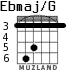 Ebmaj/G for guitar - option 4