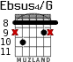 Ebsus4/G for guitar - option 6
