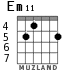 Em11 for guitar - option 4