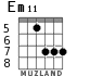 Em11 for guitar - option 5