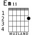 Em11 for guitar - option 1