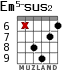 Em5-sus2 for guitar - option 4