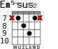 Em5-sus2 for guitar - option 5