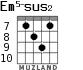 Em5-sus2 for guitar - option 6